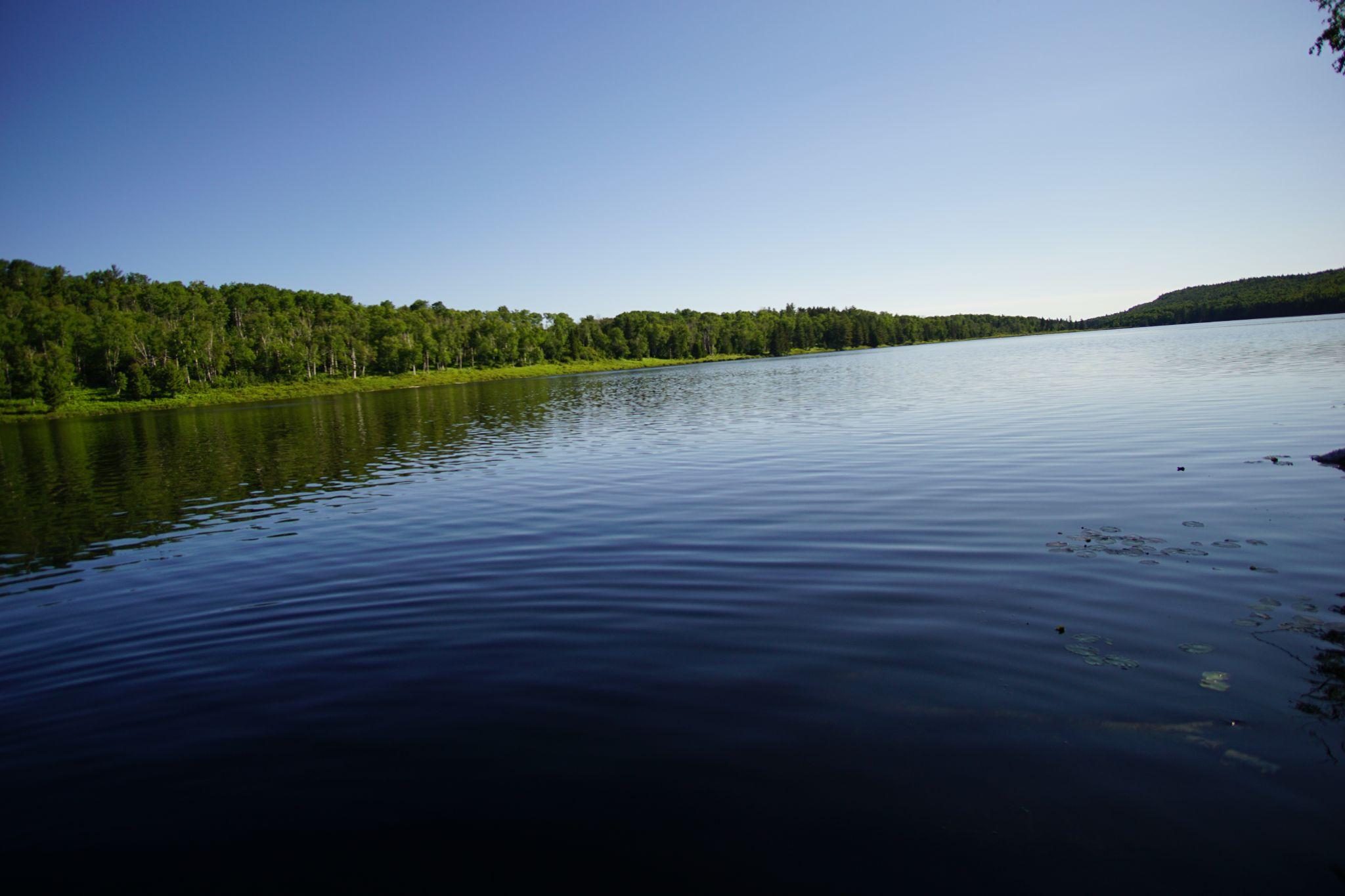 The morning glowed soft on Hatch Lake, as we ate breakfast.