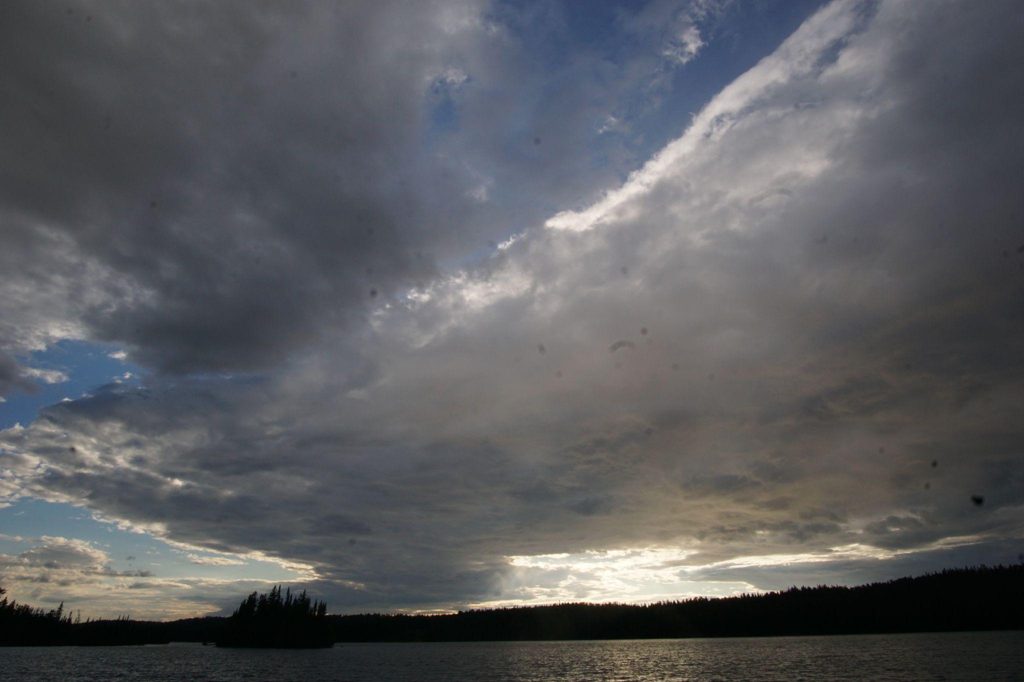We returned to Tobin harbor for sunset as gigantic clouds hovered the bay.