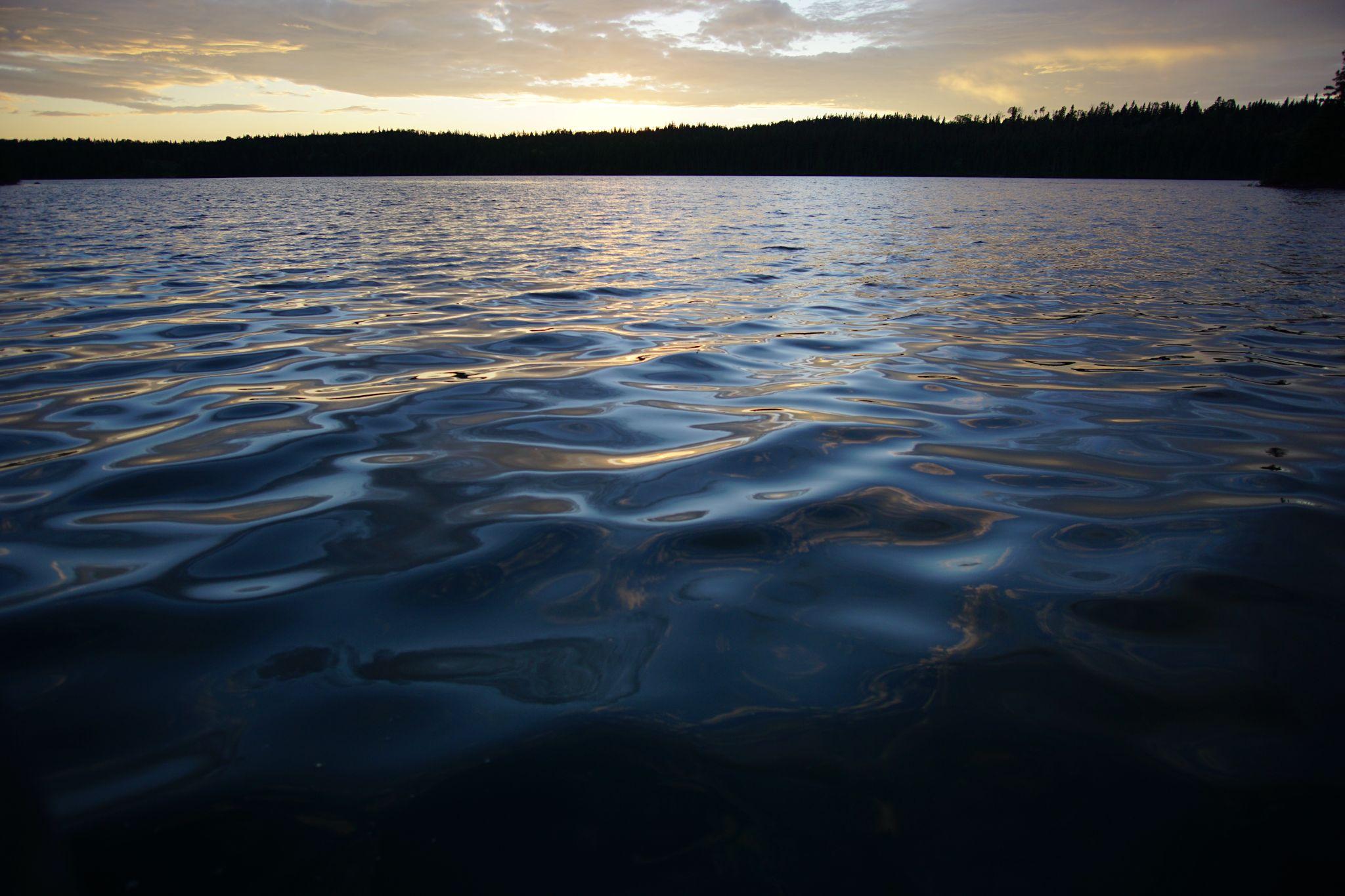 Water reflected the sun